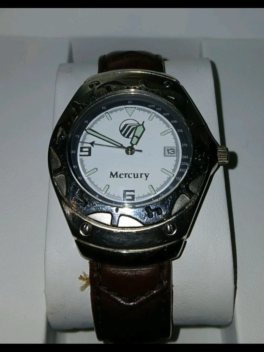 ​Vintage Ford Motor Co Mercury Wristwatch Official Licensed Leather Strap Watch